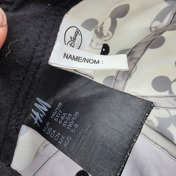H&M x Disney Kids Adjustable Mickey Mouse Print Snapback Hat Black White Youth - Picture 6 of 9